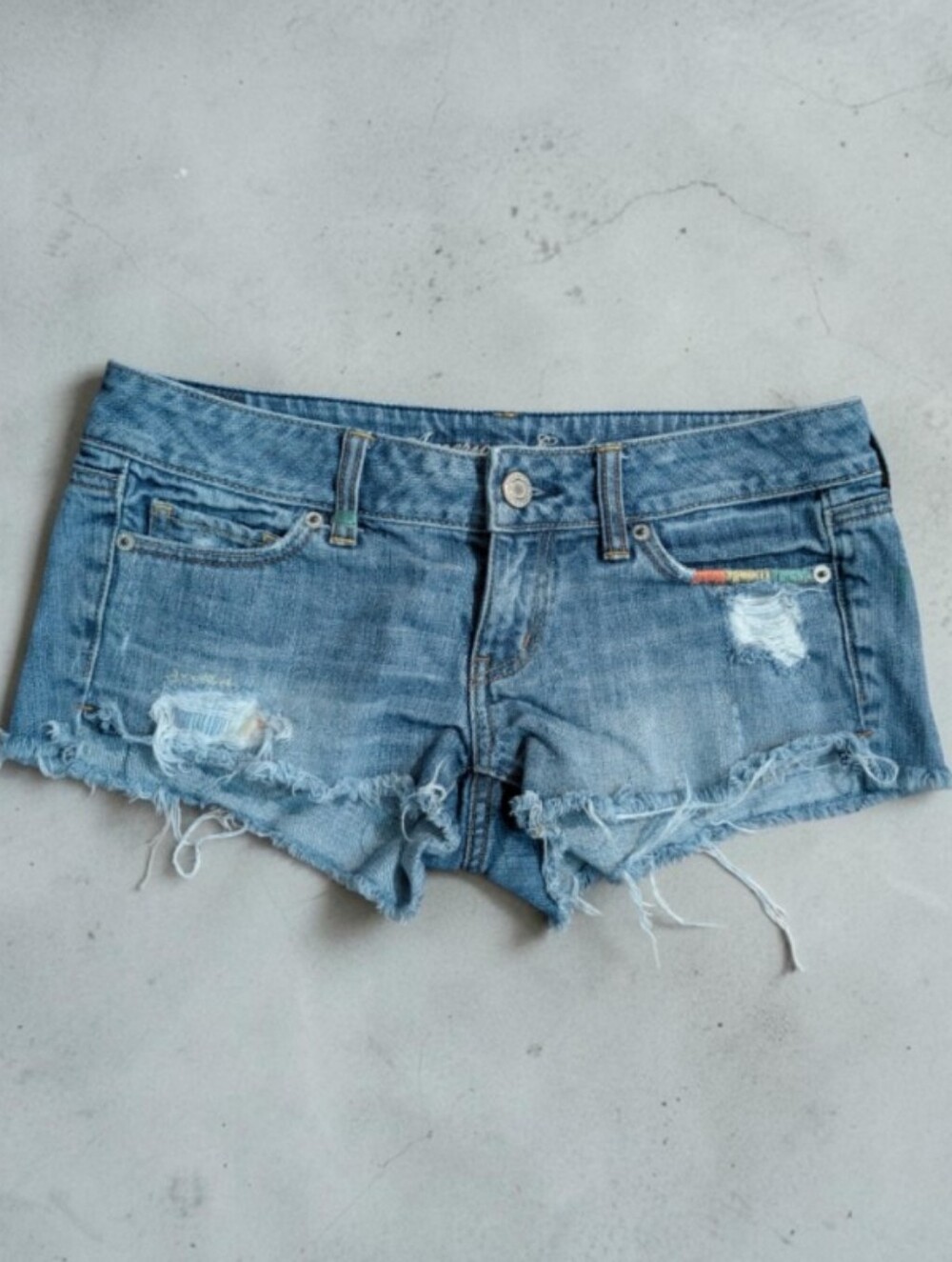 American Eagle Low Rise denim micro shorts